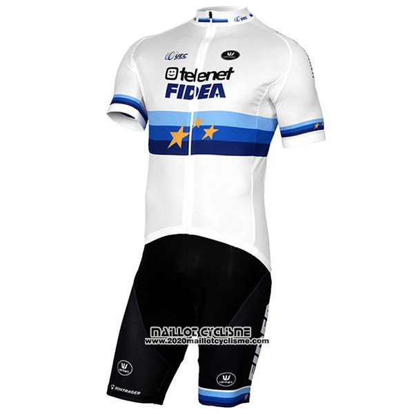2017 Maillot Ciclismo Telenet Fidea Lions Champion Europe Manches Courtes et Cuissard